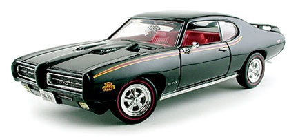 1969 PONTIAC GTO JUDGE BLACK (1/18) Rare Diecast (fs)